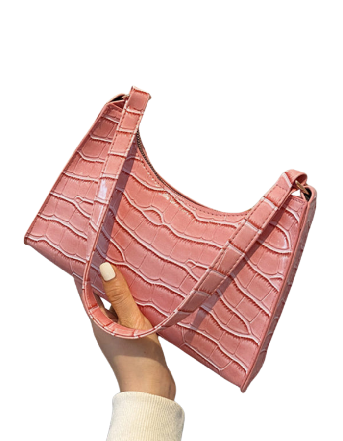 SHOPIQAT New Fashion Embossed Hand Bag Temperament Stone Pattern Shoulder Bag - Premium from shopiqat - Just $7.500! Shop now at shopiqat