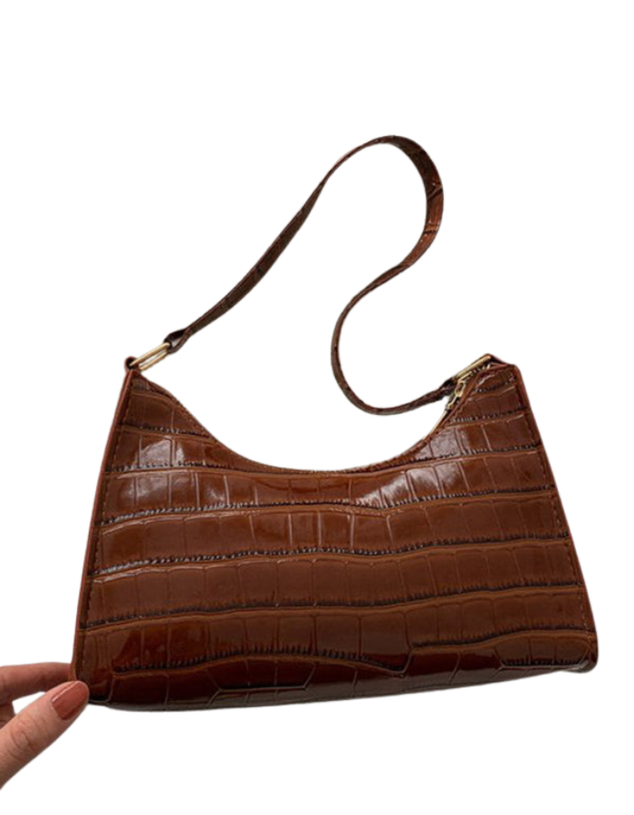 SHOPIQAT New Fashion Embossed Hand Bag Temperament Stone Pattern Shoulder Bag - Premium from shopiqat - Just $7.500! Shop now at shopiqat