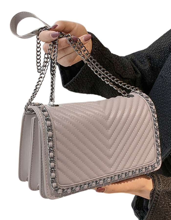 SHOPIQAT Embroidered Thread Chain Portable Small Square Shoulder Bag - Premium from shopiqat - Just $11.900! Shop now at shopiqat
