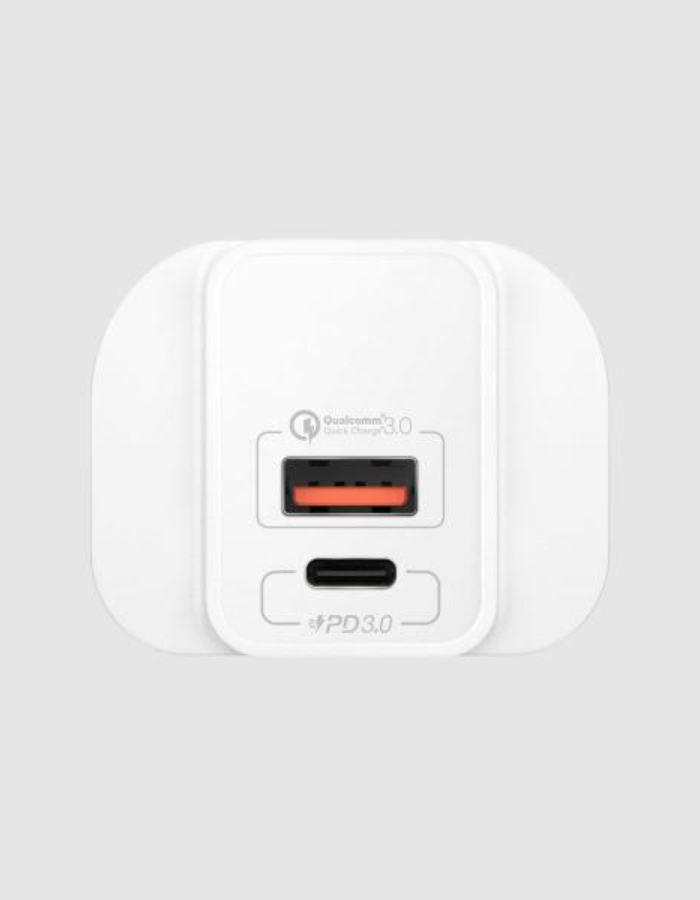 Momax 20W 2 Port USB Fast Charger - White