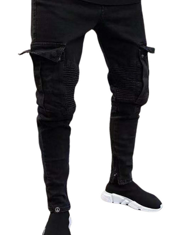 SHOPIQAT Men's Fashion Mid Waist Ripped Slim Jeans - Premium from shopiqat - Just $12.350! Shop now at shopiqat
