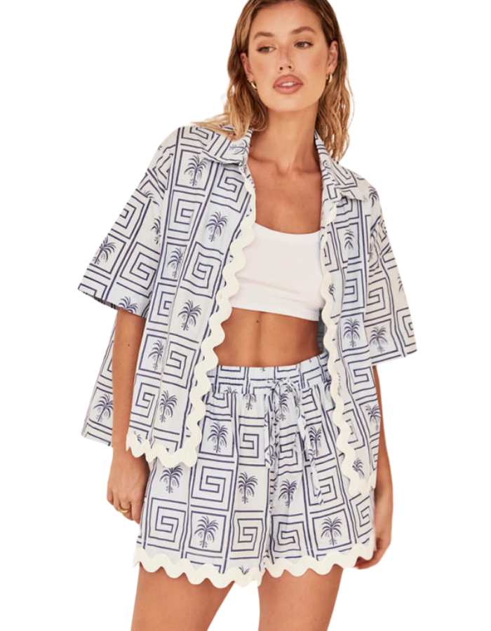 SHOPIQAT Fashionable Simple Cardigan Women's Wave Pattern Stitching Fashion Set (Vest not Included) - Premium  from shopiqat - Just $11.750! Shop now at shopiqat