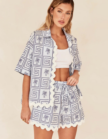 SHOPIQAT Fashionable Simple Cardigan Women's Wave Pattern Stitching Fashion Set (Vest Not Included) - Premium from shopiqat - Just $11.750! Shop now at shopiqat