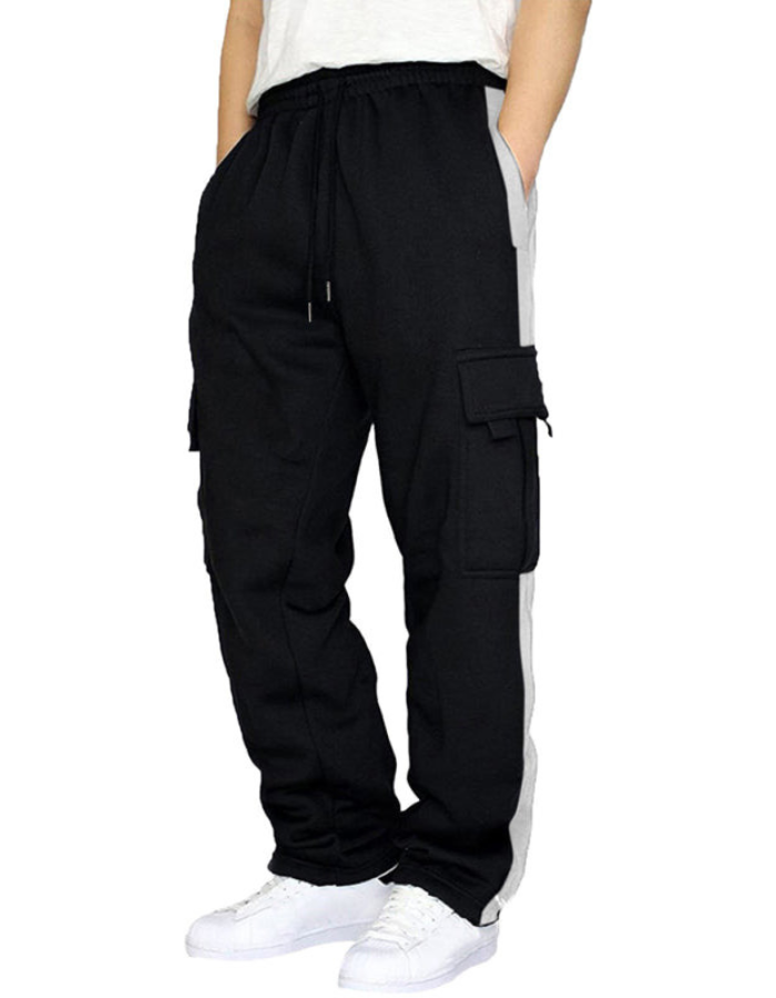 SHOPIQAT Men's Autumn and Winter Velvet Loose Multi-Pocket Lanyard Overalls Pants - Premium  from shopiqat - Just $8.250! Shop now at shopiqat