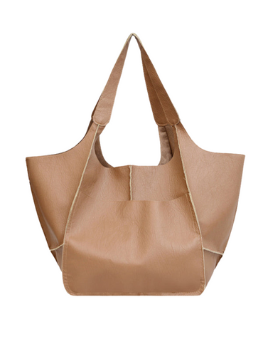 SHOPIQAT Simple Large Soft Leather Large Capacity One Shoulder Portable Tote Bag - Premium from shopiqat - Just $11.900! Shop now at shopiqat