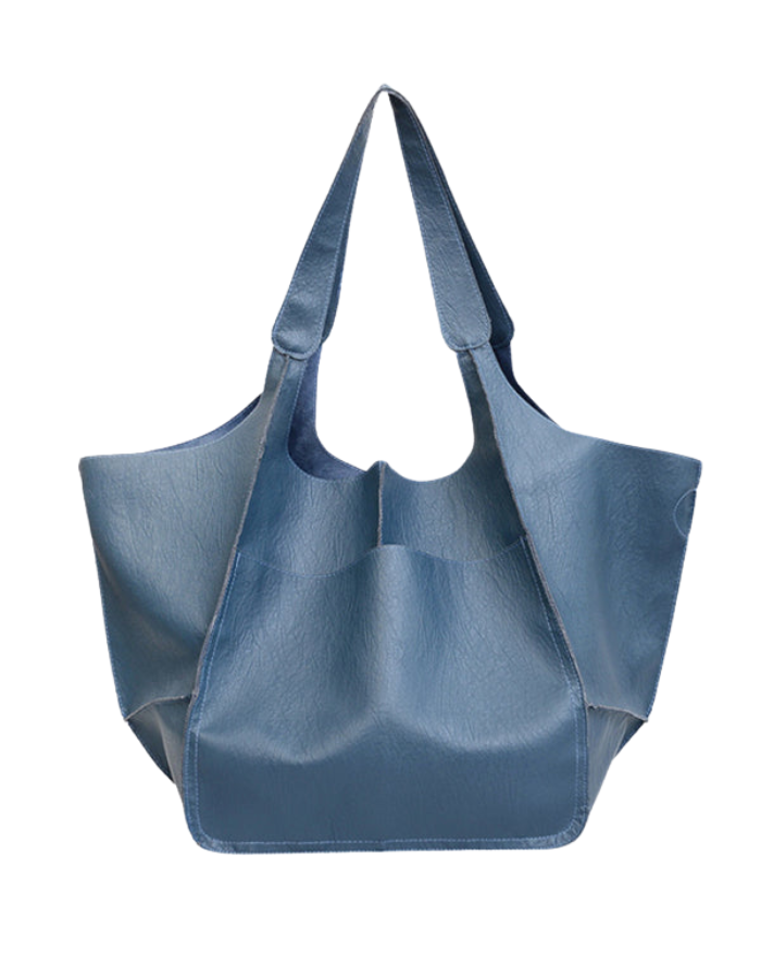 SHOPIQAT Simple Large Soft Leather Large Capacity One Shoulder Portable Tote Bag - Premium  from shopiqat - Just $11.900! Shop now at shopiqat