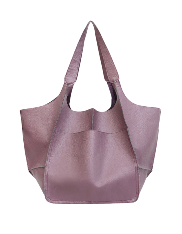 SHOPIQAT Simple Large Soft Leather Large Capacity One Shoulder Portable Tote Bag - Premium from shopiqat - Just $11.900! Shop now at shopiqat