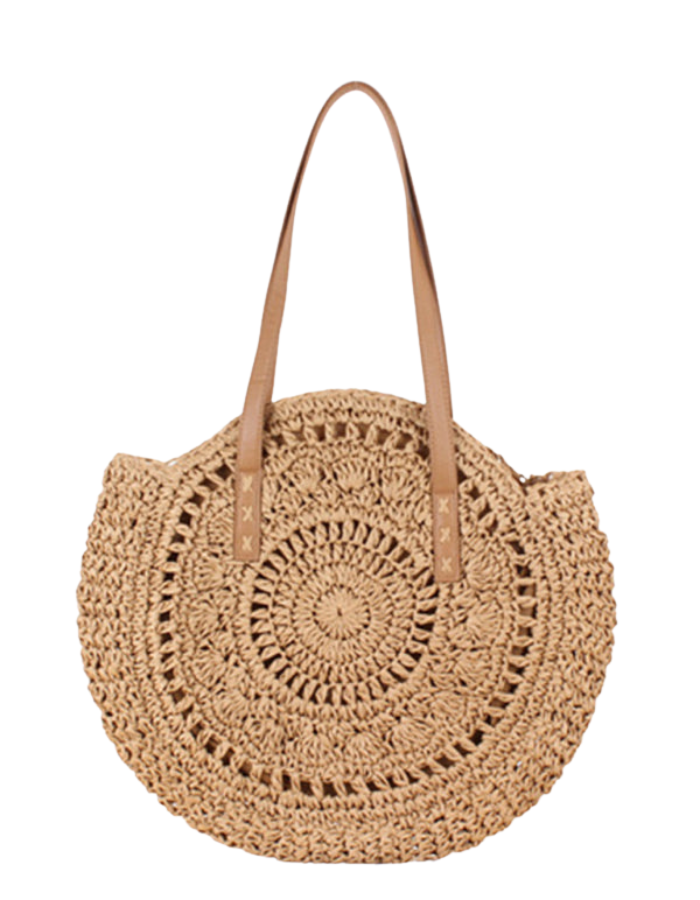 SHOPIQAT Round Shoulder Straw Woven ,beach Fashion Women's Bag - Premium  from shopiqat - Just $8.250! Shop now at shopiqat