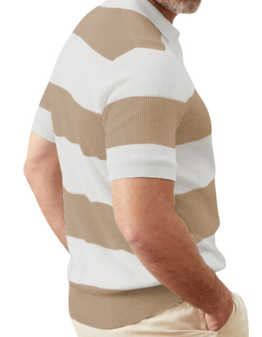 SHOPIQAT Men's Colour Matching Short -Sleeved Lapel Polo Knitwear - Premium from shopiqat - Just $10.250! Shop now at shopiqat