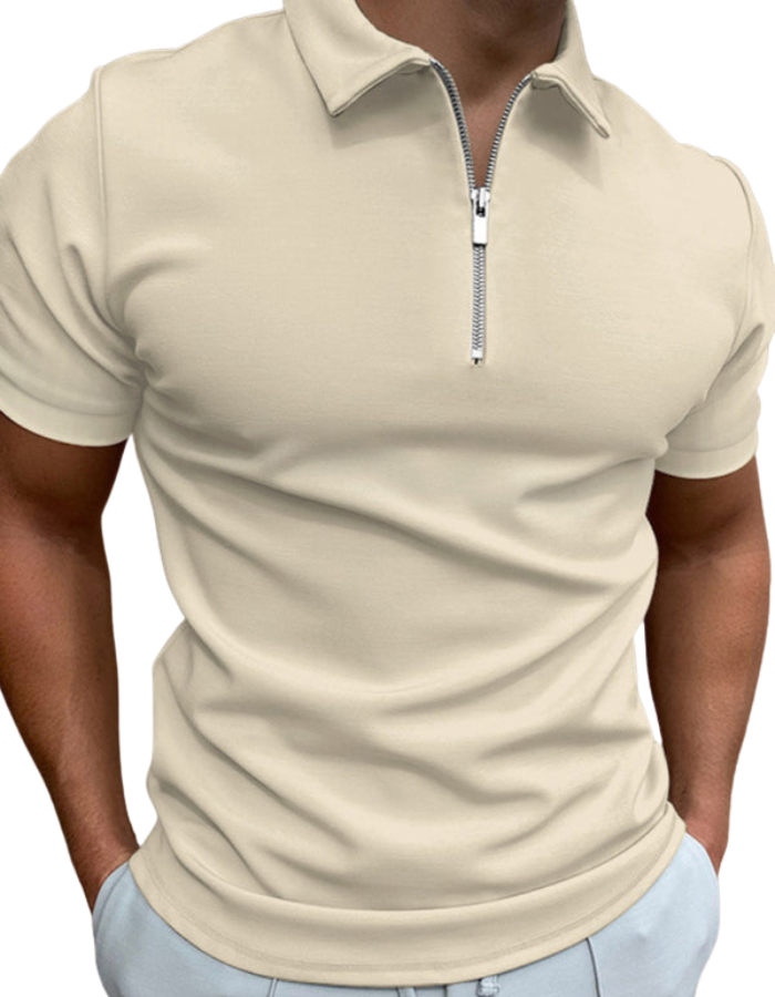 SHOPIQAT Men's New Solid Colour Short Sleeve Lapel Casual Fit Polo Shirt - Premium from shopiqat - Just $6.990! Shop now at shopiqat
