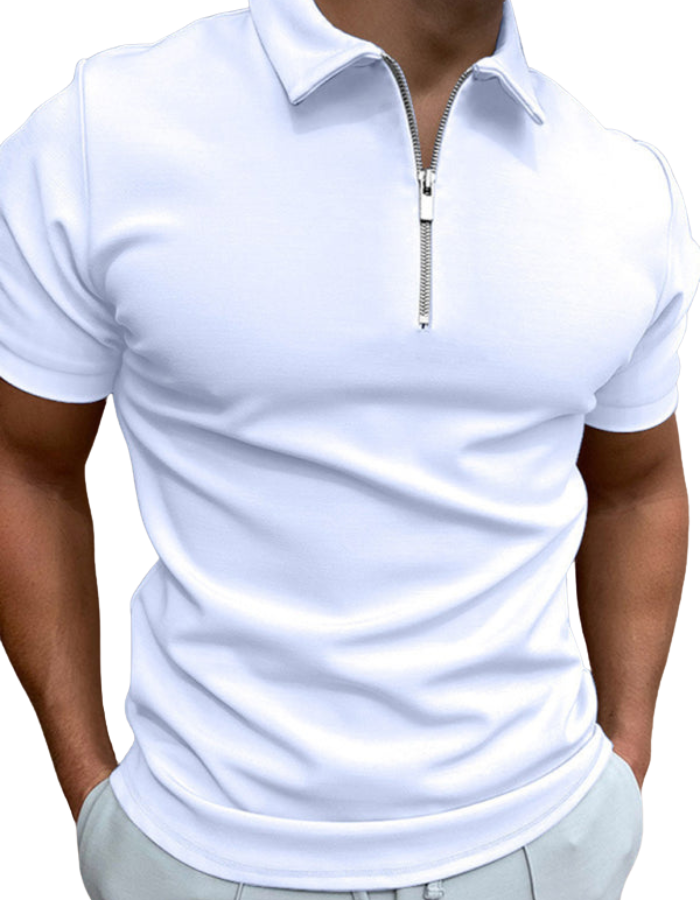 SHOPIQAT Men's New Solid Colour Short Sleeve Lapel Casual Fit Polo Shirt - Premium  from shopiqat - Just $6.990! Shop now at shopiqat