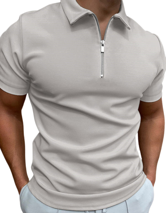 SHOPIQAT Men's New Solid Colour Short Sleeve Lapel Casual Fit Polo Shirt - Premium from shopiqat - Just $6.990! Shop now at shopiqat