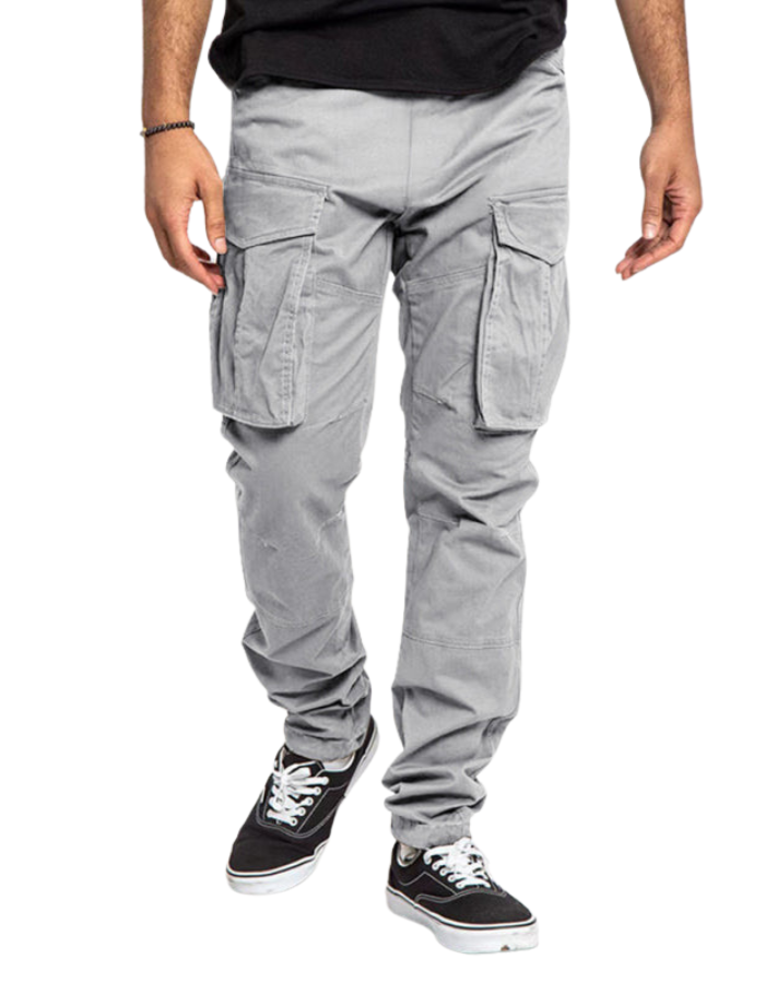 SHOPIQAT Men's Solid Colour Multi-Pocket Casual Cargo Pants - Premium from shopiqat - Just $10.500! Shop now at shopiqat