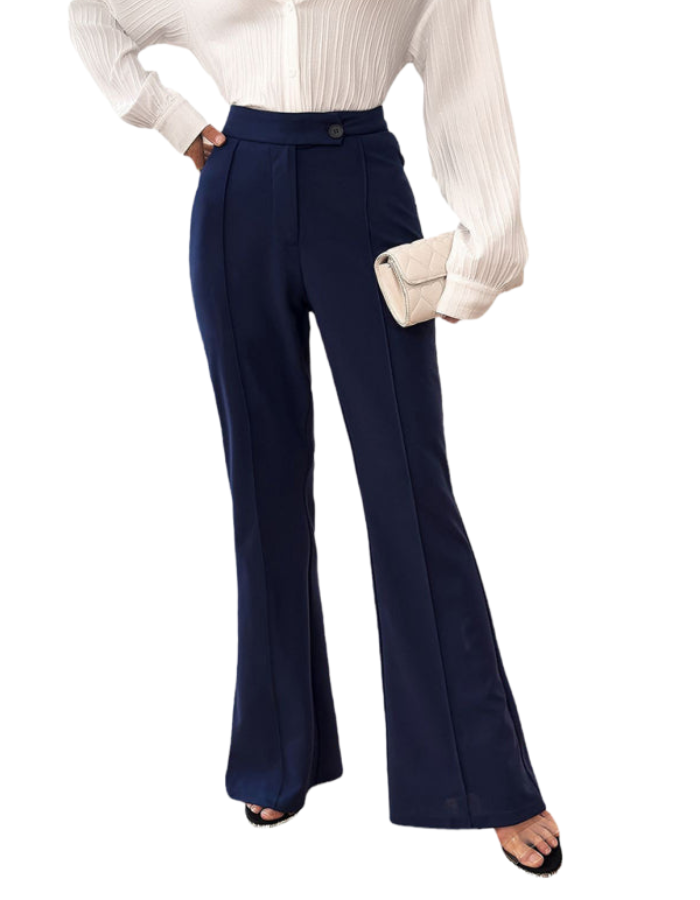 SHOPIQAT Women's New Elegant Solid Colour Slim Fit Flared Trousers - Premium from shopiqat - Just $9.230! Shop now at shopiqat