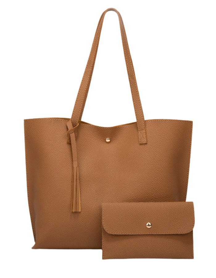 SHOPIQAT Tassel Zip Large Capacity Shoulder Tote Bag - Premium from shopiqat - Just $7.950! Shop now at shopiqat