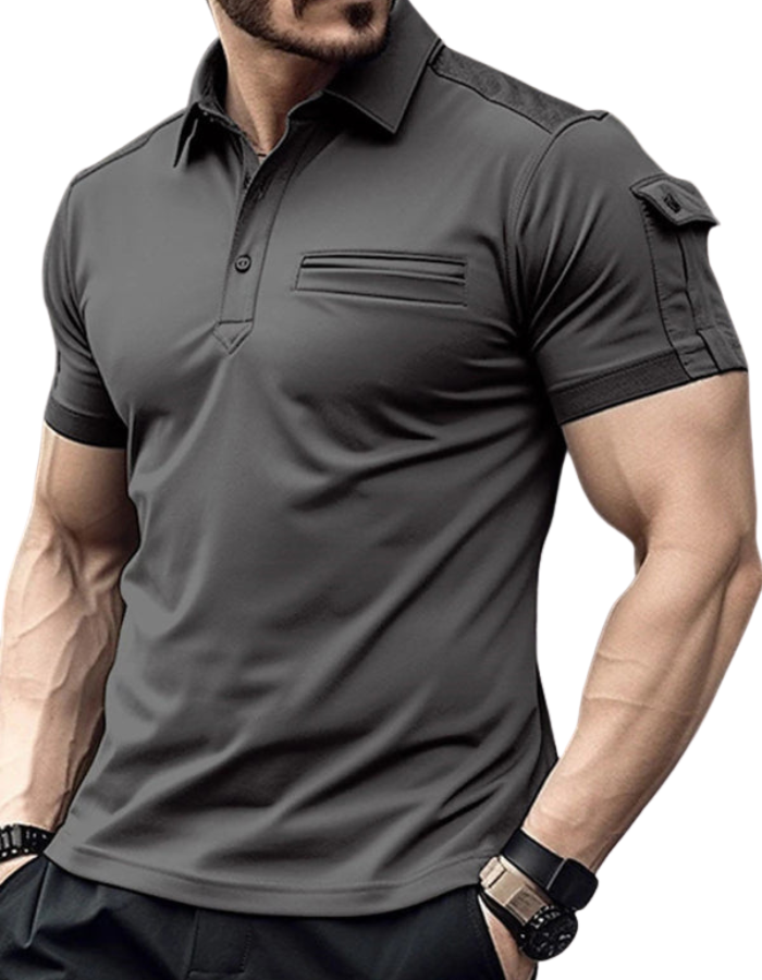 SHOPIQAT New Pocket Men's Muscle Sports Polo Shirt - Premium  from shopiqat - Just $8.500! Shop now at shopiqat