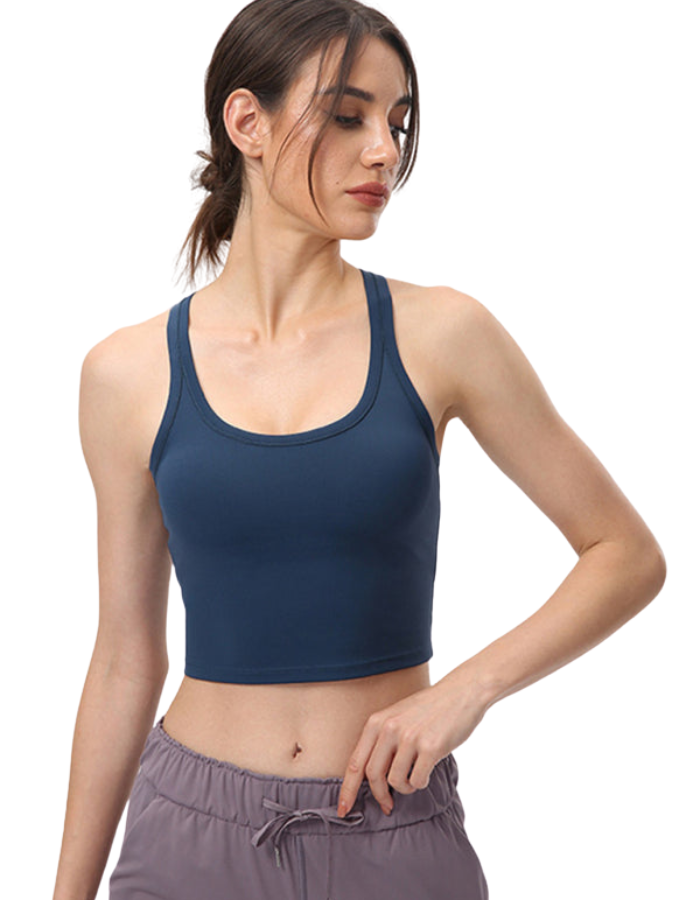 SHOPIQAT Yoga Vest with Chest Pads Antibacterial Nude Sports Bra - Premium  from shopiqat - Just $6.300! Shop now at shopiqat