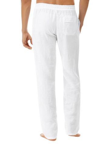 SHOPIQAT Men's Woven Cotton Linen Loose Casual Drawstring Trousers - Premium from shopiqat - Just $7.950! Shop now at shopiqat
