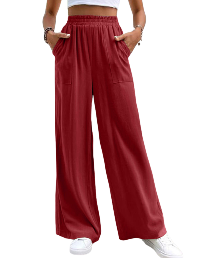 SHOPIQAT New Women's Mid-Waist Straight Pants - Premium  from shopiqat - Just $7.650! Shop now at shopiqat