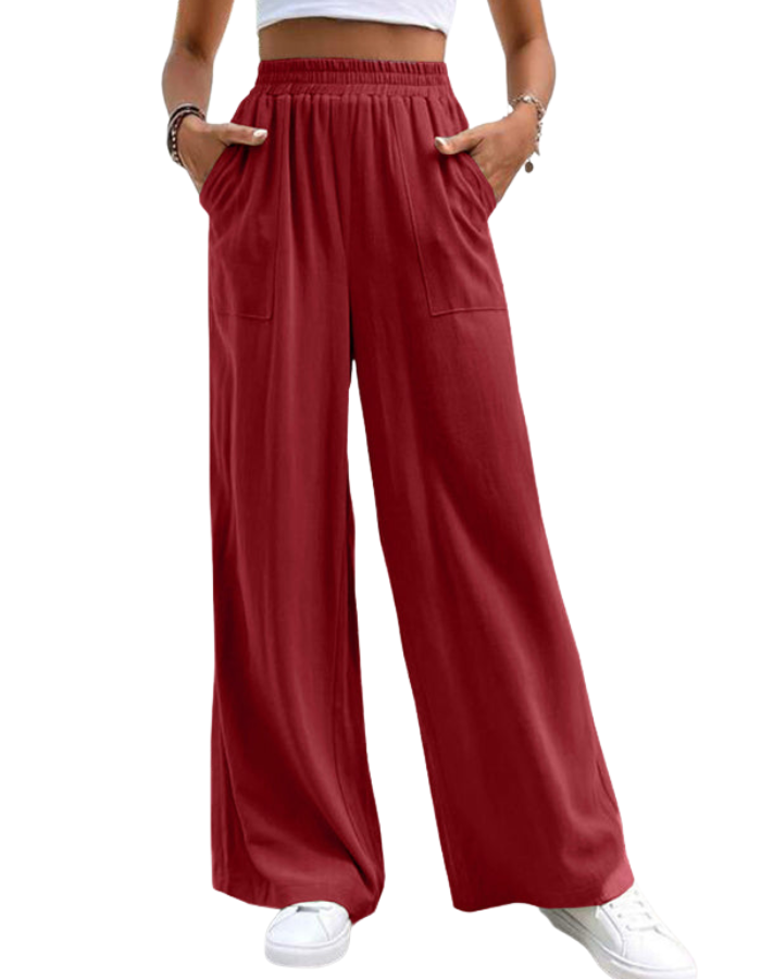 SHOPIQAT New Women's Mid-Waist Straight Pants - Premium from shopiqat - Just $7.650! Shop now at shopiqat