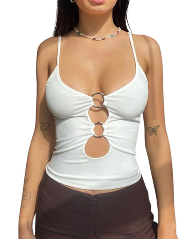 SHOPIQAT Fashionable Chest Hollow Out Navel Slimming Camisole Top - Premium  from shopiqat - Just $5.200! Shop now at shopiqat