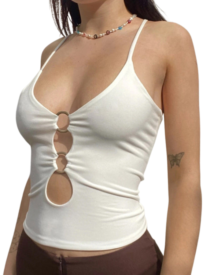 SHOPIQAT Fashionable Chest Hollow Out Navel Slimming Camisole Top - Premium  from shopiqat - Just $5.200! Shop now at shopiqat
