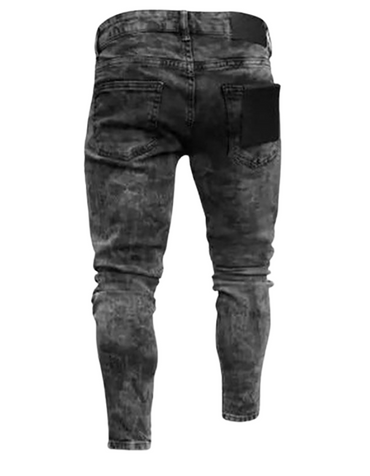 SHOPIQAT Men's Fashion Mid Waist Ripped Slim Jeans - Premium  from shopiqat - Just $10.900! Shop now at shopiqat