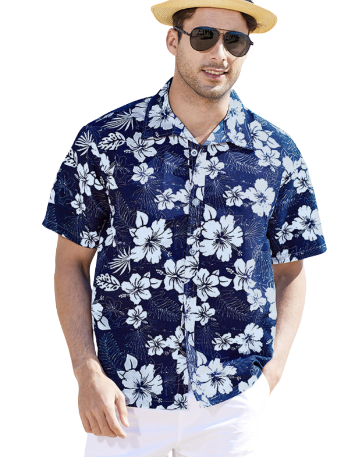 SHOPIQAT Summer New Seaside Casual Hawaiian Short-Sleeved Shirt - Premium from shopiqat - Just $6.850! Shop now at shopiqat