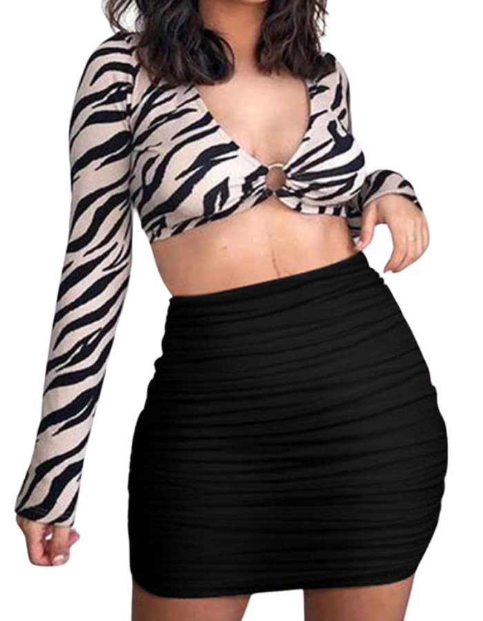 SHOPIQAT Women's Pleated Hip-Hugging Skirt - Premium from shopiqat - Just $6.200! Shop now at shopiqat