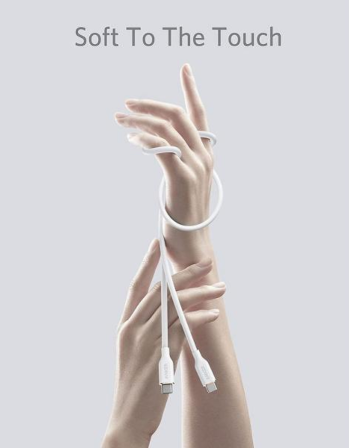 Anker PowerLine III Flow USB-C to USB-C 100W (0.9m/ 3ft) - White