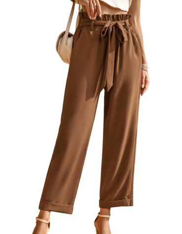 SHOPIQAT Women's Woven Solid Colour Commuter Trousers - Premium from shopiqat - Just $11.500! Shop now at shopiqat