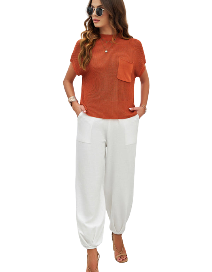 SHOPIQAT Spring and Summer Temperament Casual Woolen Trousers Suit - Premium from shopiqat - Just $16.750! Shop now at shopiqat