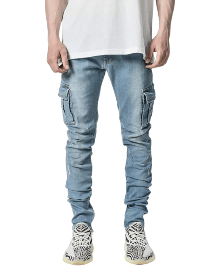 SHOPIQAT Men's New Style Side Pocket Skinny Jeans - Premium from shopiqat - Just $8.910! Shop now at shopiqat
