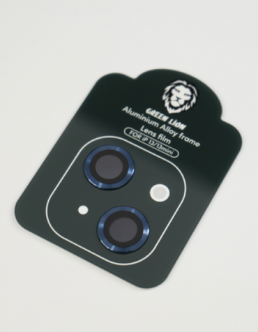 Green iPhone 13/13 Mini Iron Camera Lens Anti Glare - Blue