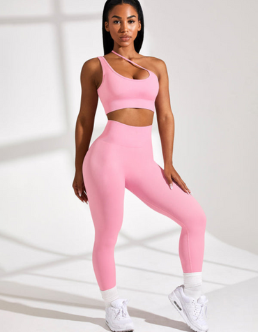 SHOPIQAT New Seamless Solid Colour Knitted High Elastic Yoga Running Sports Fitness Leggings - Premium  from shopiqat - Just $6.450! Shop now at shopiqat