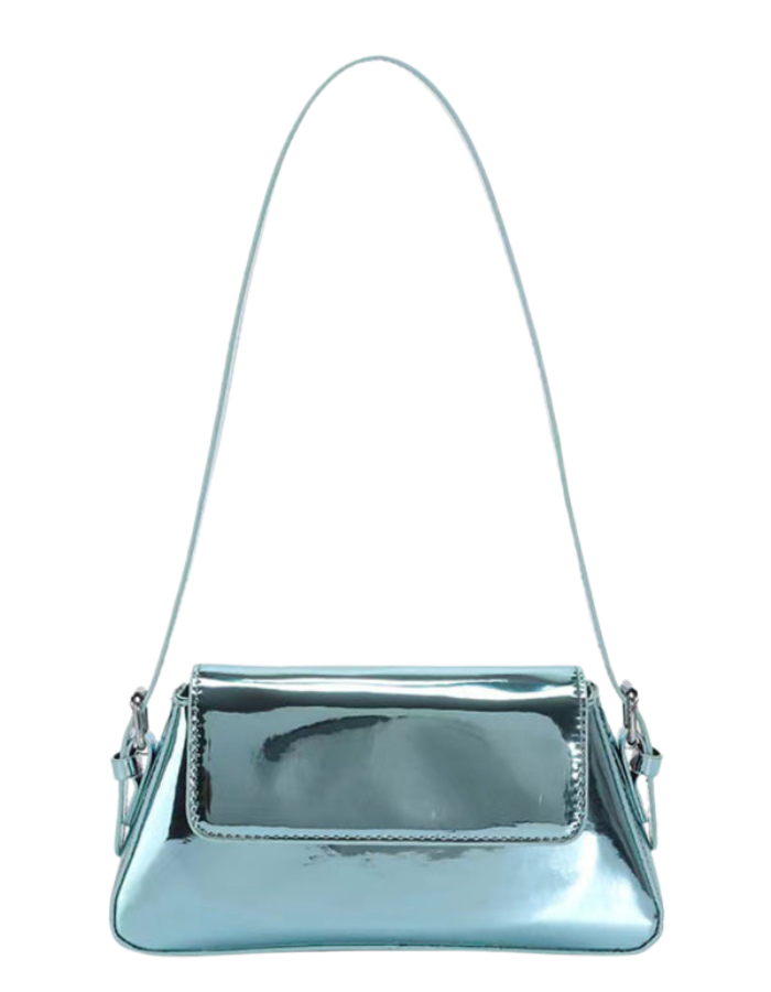 SHOPIQAT Fashion Patent Leather Ladies Baguette Texture Glossy Underarm Shoulder Bag - Premium from shopiqat - Just $9.450! Shop now at shopiqat