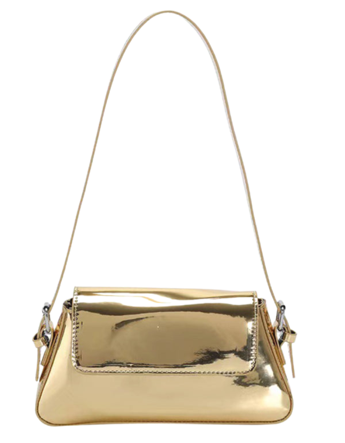 SHOPIQAT Fashion Patent Leather Ladies Baguette Texture Glossy Underarm Shoulder Bag - Premium from shopiqat - Just $9.450! Shop now at shopiqat