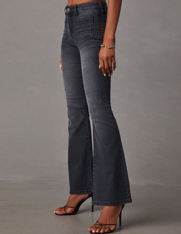 SHOPIQAT Women's Retro Washed High Waist Slimming Stretch Micro Flared Jeans - Premium from shopiqat - Just $12.950! Shop now at shopiqat