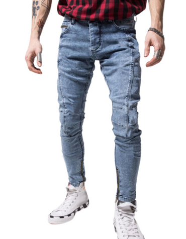 SHOPIQAT Men's Fashion Frayed Slim Fit Long Jeans - Premium from shopiqat - Just $9.250! Shop now at shopiqat