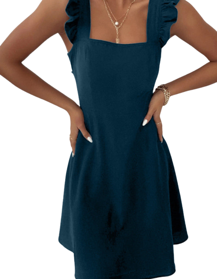SHOPIQAT New Pastoral Style Suspenders, Sweet Short Skirt, Temperament Commuting Holiday Beach Dress - Premium from shopiqat - Just $7.650! Shop now at shopiqat