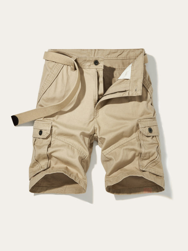 SHOPIQAT Men's Solid Color Casual Multi-Pocket Cargo Shorts(Without Belt) - Premium from shopiqat - Just $10.500! Shop now at shopiqat