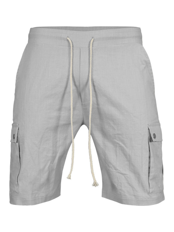 SHOPIQAT Casual Men's Slim Drawstring Shorts Thin Quarter Pants Cargo Shorts - Premium from shopiqat - Just $7.750! Shop now at shopiqat