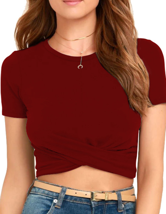 SHOPIQAT Crop Cotton T-shirt - Premium from shopiqat - Just $3.750! Shop now at shopiqat