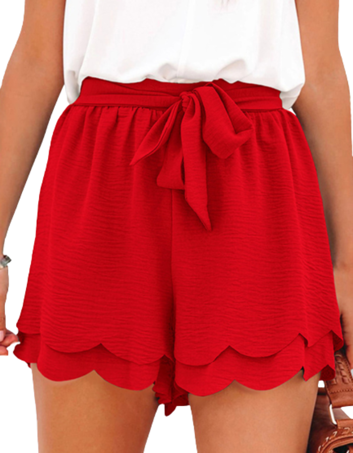 SHOPIQAT Butterfly End Waist Lounge Short with Belt - Premium from shopiqat - Just $5.400! Shop now at shopiqat