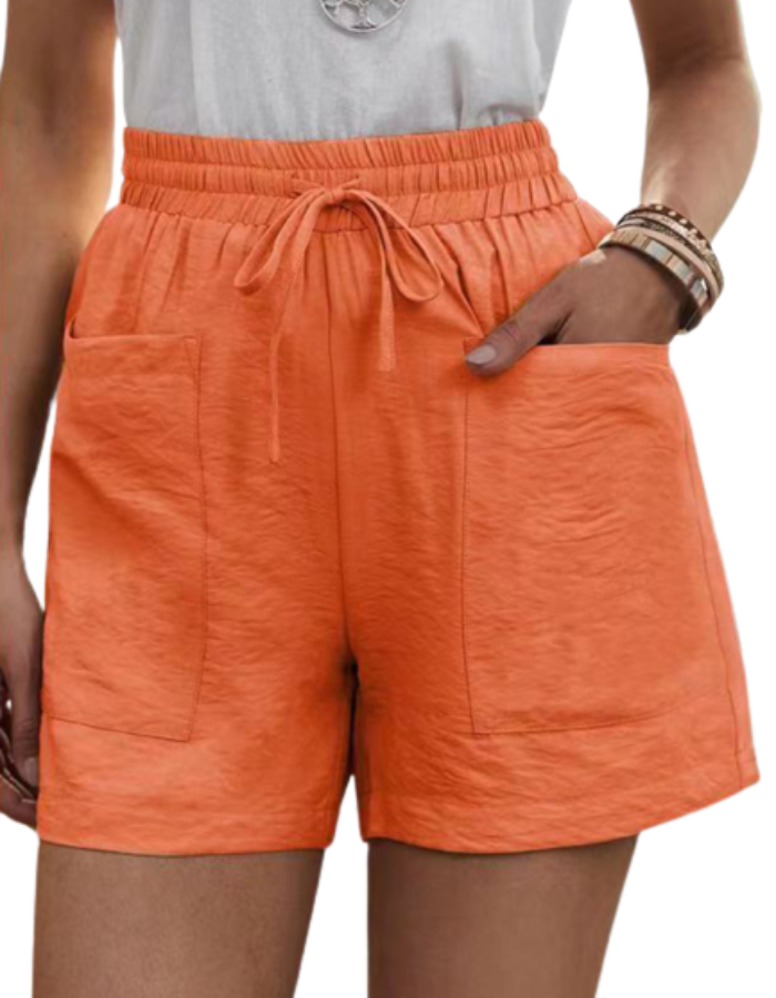 SHOPIQAT Drawstring Frayed-hem Shorts - Premium  from shopiqat - Just $5.300! Shop now at shopiqat