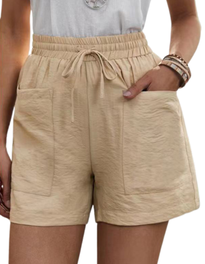 SHOPIQAT Drawstring Frayed-hem Shorts - Premium from shopiqat - Just $5.300! Shop now at shopiqat