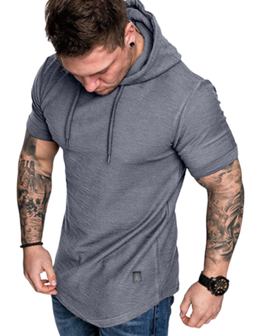 SHOPIQAT Short-Sleeved Hoodie
