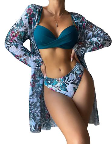 SHOPIQAT High Waist 3-Pieces Bikini Set