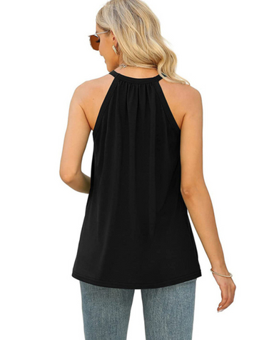 SHOPIQAT Lace Panel Sleeveless Tank Top - Premium  from shopiqat - Just $5.490! Shop now at shopiqat