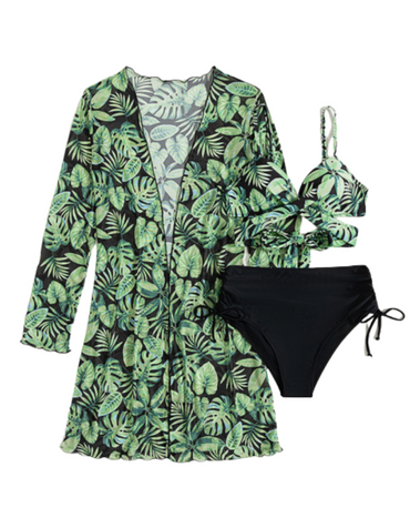 SHOPIQAT Tropical 3-Pieces Set Bikini